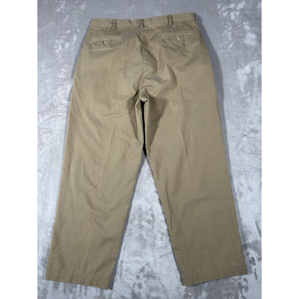 VTG 90s Polo Ralph Lauren Andrew Pant Men 35x30 Beige Classic Chino Pleated USA - Picture 7 of 16